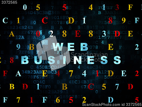 Image of Web design concept: Web Business on Digital background