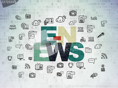 Image of News concept: E-news on Digital Paper background