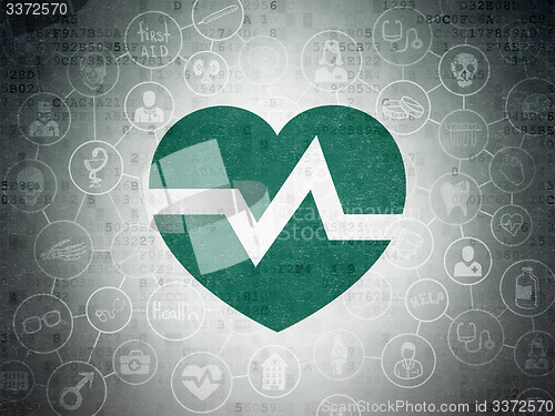 Image of Health concept: Heart on Digital Paper background