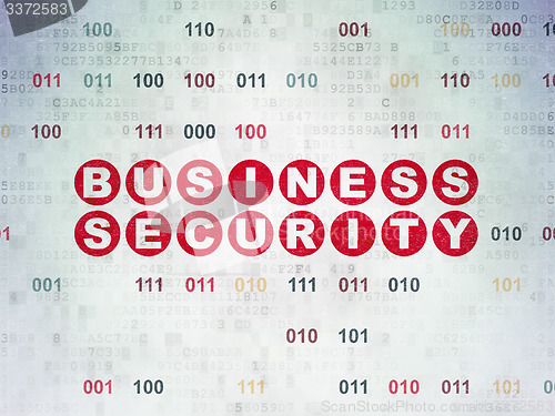 Image of Protection concept: Business Security on Digital Paper background