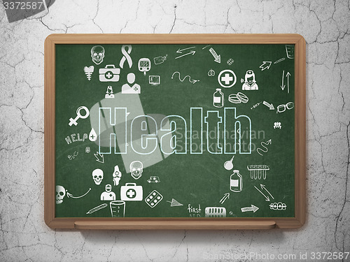 Image of Healthcare concept: Health on School Board background