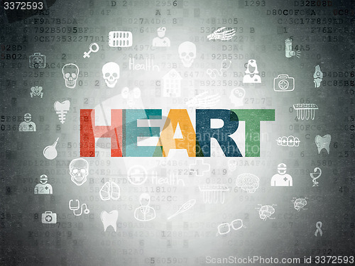 Image of Healthcare concept: Heart on Digital Paper background