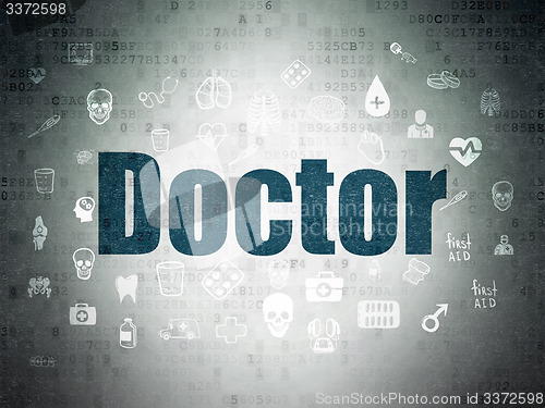 Image of Healthcare concept: Doctor on Digital Paper background