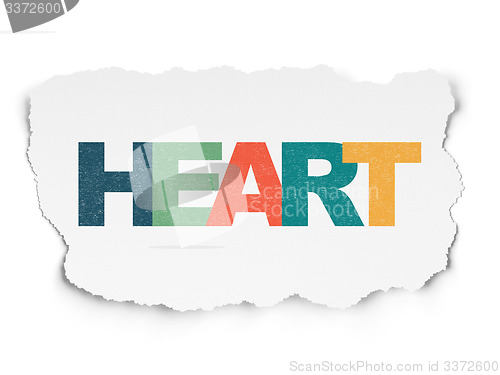 Image of Healthcare concept: Heart on Torn Paper background