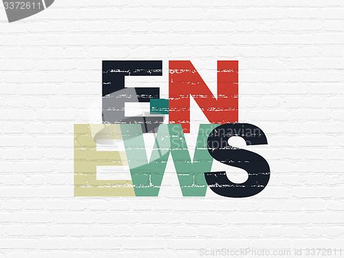 Image of News concept: E-news on wall background