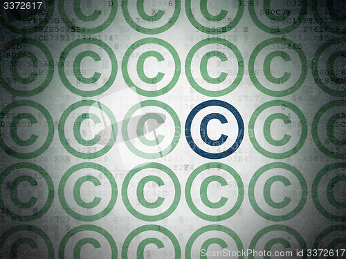 Image of Law concept: copyright icon on Digital Paper background