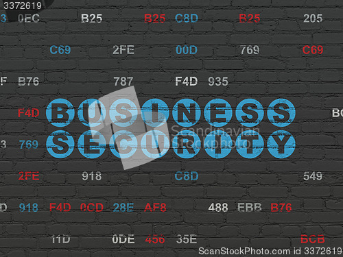 Image of Protection concept: Business Security on wall background