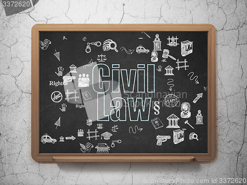 Image of Law concept: Civil Law on School Board background