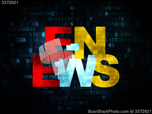 Image of News concept: E-news on Digital background