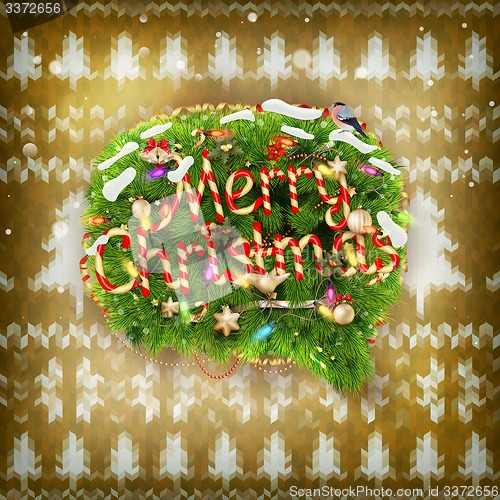 Image of Knitted Christmas background. EPS 10