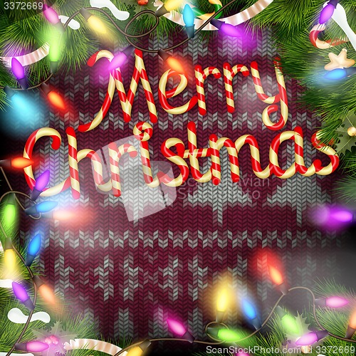 Image of Knitted Christmas background. EPS 10