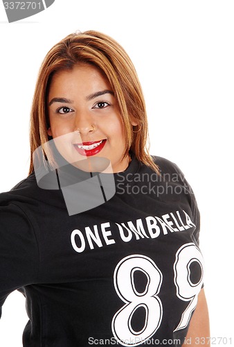 Image of East India girl in black sports outfit.