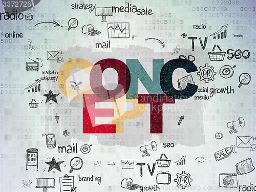 Image of Marketing concept: Concept on Digital Paper background