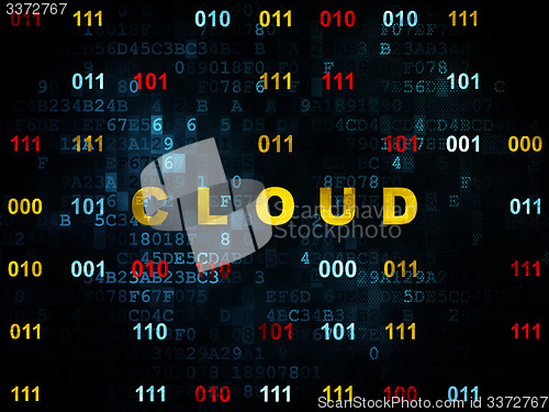 Image of Cloud computing concept: Cloud on Digital background