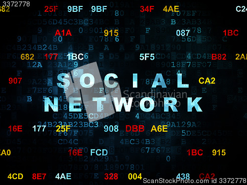 Image of Social network concept: Social Network on Digital background