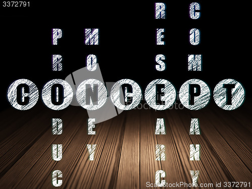 Image of Marketing concept: word Concept in solving Crossword Puzzle