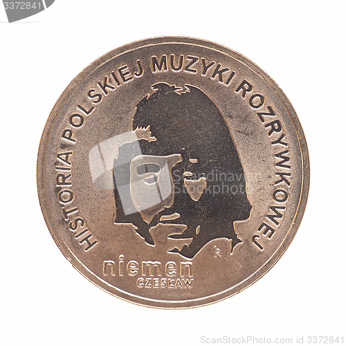 Image of Czeslaw Niemen polish coin rear