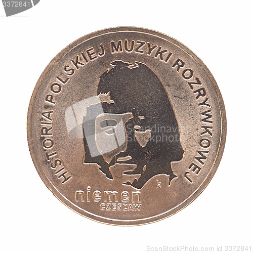 Image of Czeslaw Niemen polish coin rear