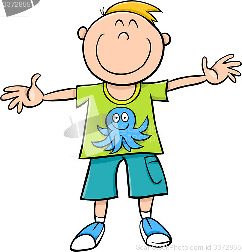 Image of happy boy cartoon illustration