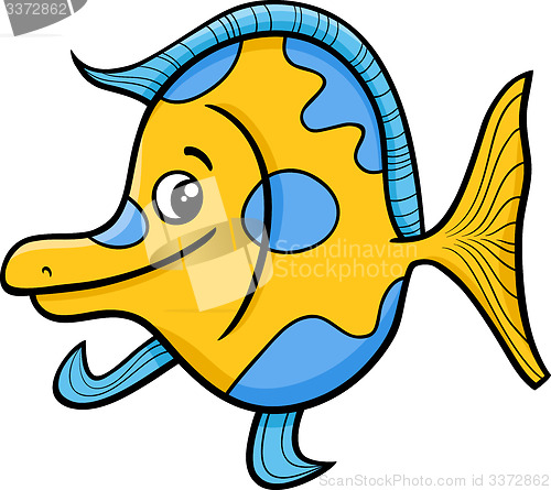 Image of exotic fish cartoon illustration