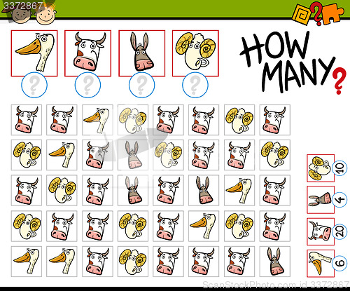 Image of counting game cartoon illustration