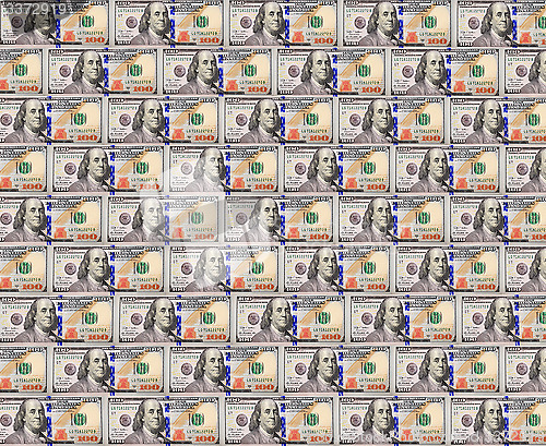 Image of background from hundred dollar bank notes