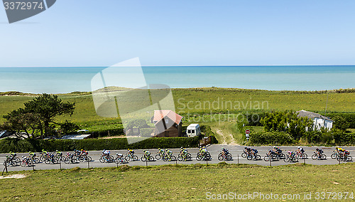 Image of The Peloton in Normandy - Tour de France 2015