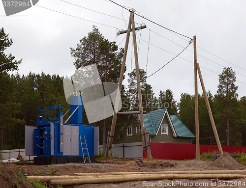 Image of Construction of transformer substation and transmission line