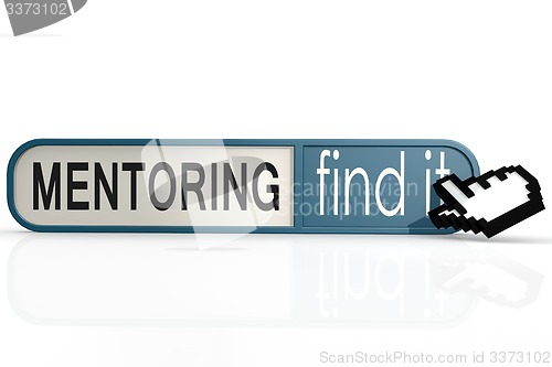 Image of Mentoring word on the blue find it banner