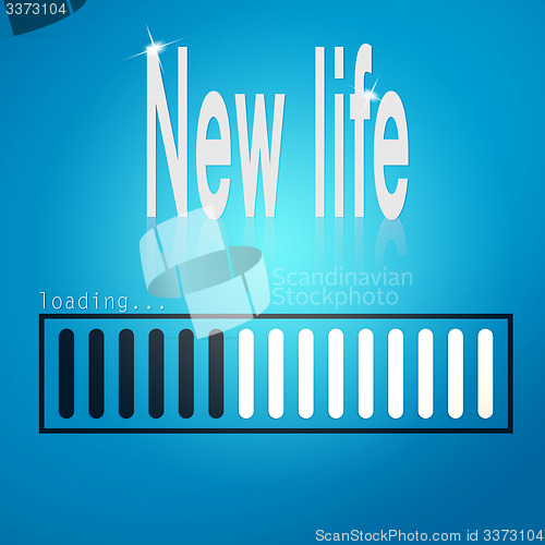 Image of New life blue loading bar