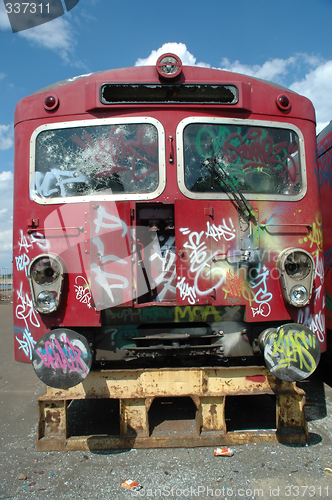 Image of graffiti on a train