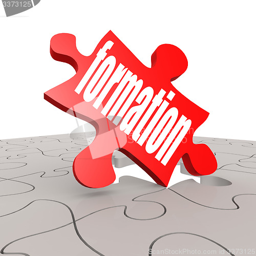 Image of Formation word with puzzle background