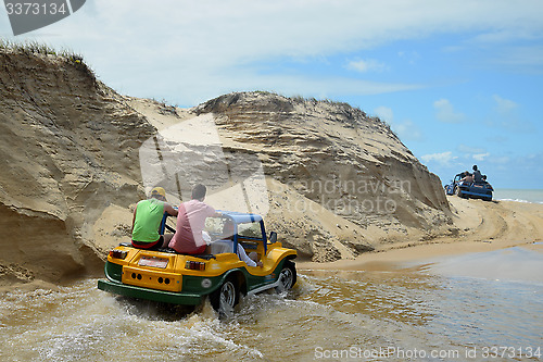 Image of Buggy rider in Natal beach,Brazil