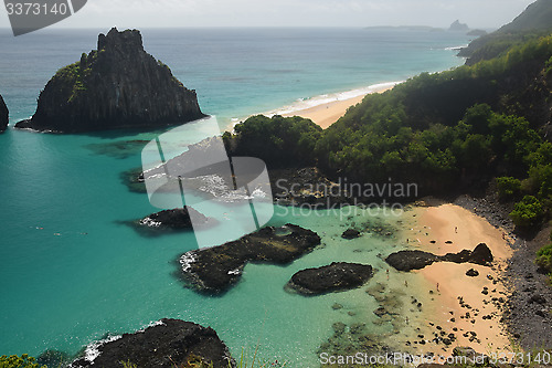 Image of Crystalline sea beach in Fernando de Noronha,Brazil