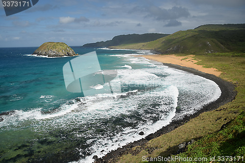 Image of Crystalline sea beach in Fernando de Noronha,Brazil