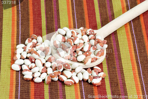 Image of Beans on a cooking spoon