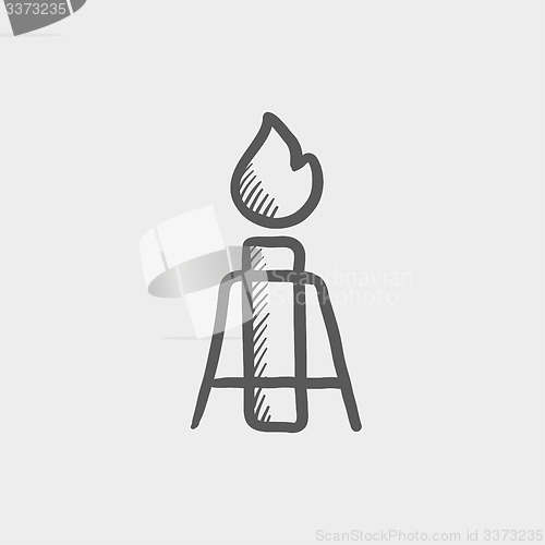 Image of Candle with holder sketch icon