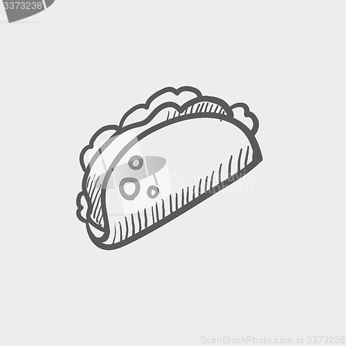 Image of Taco sketch icon