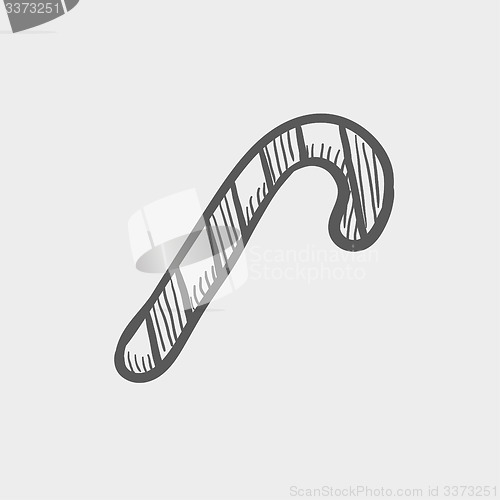 Image of Candy cane sketch icon