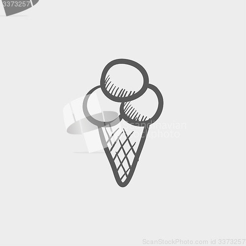 Image of Ice cream sketch icon
