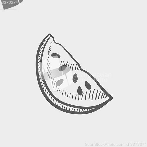 Image of Watermelon sketch icon