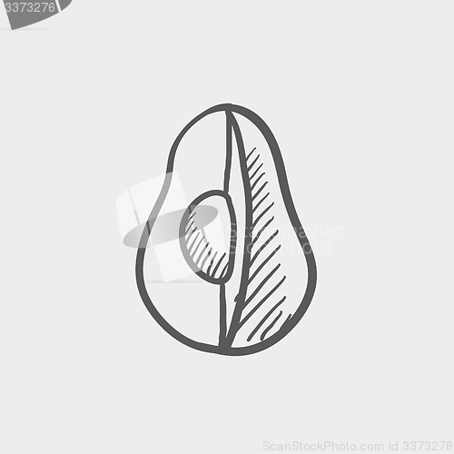 Image of Avocado sketch icon