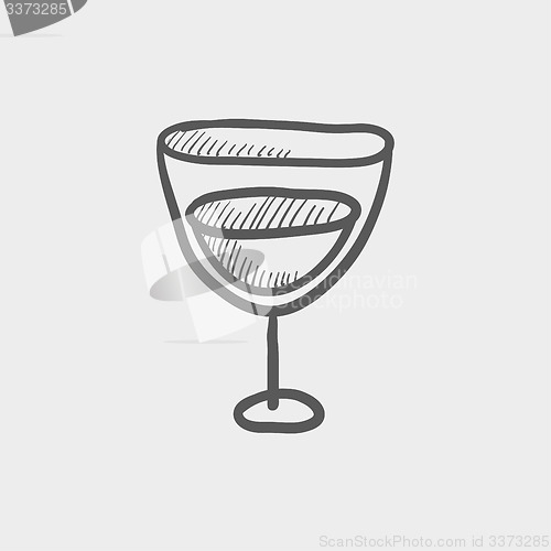 Image of Glass of wine sketch icon