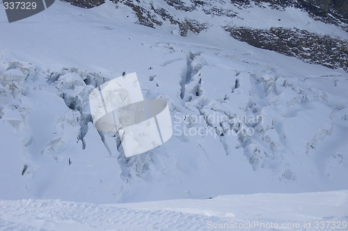 Image of cracked snow and ice