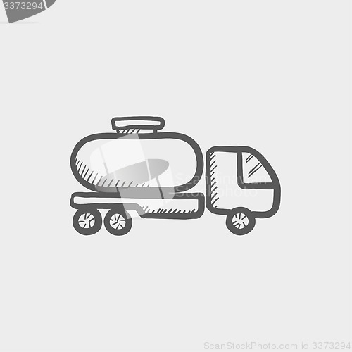 Image of Fuel truck sketch icon