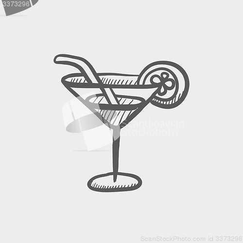 Image of Margarita drink sketch icon