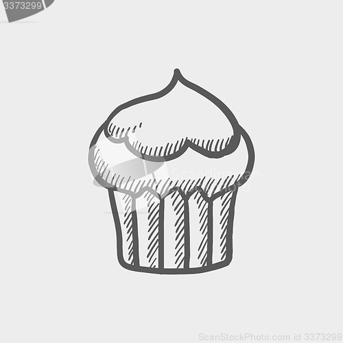 Image of Cupcake sketch icon