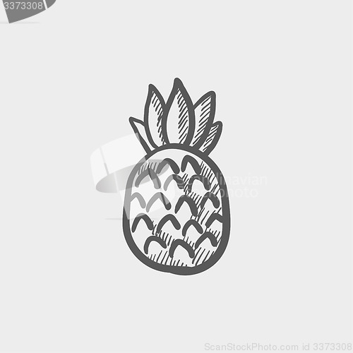 Image of Pineapple sketch icon