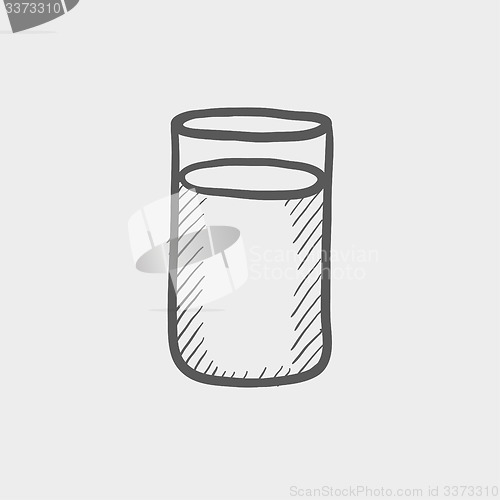 Image of Glass of soda sketch icon