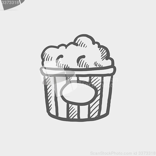 Image of Popcorn sketch icon